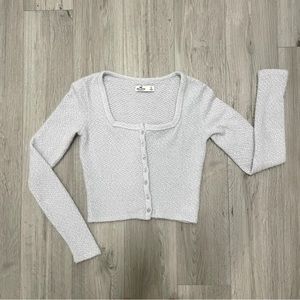 Hollister Eyelash Cardigan, Light Blue (Sz Small)
